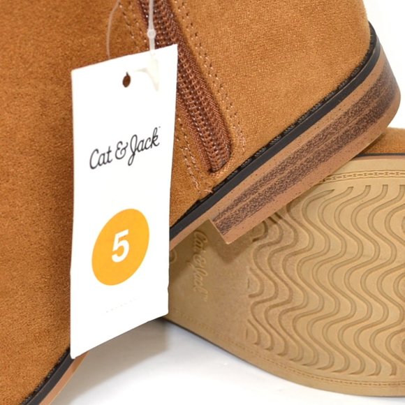 NWT Cat & Jack Girls Booties Chestnut Brown Sz 2,5 - Picture 8 of 8